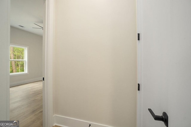 502 Camp Lake Rd, Monroe, GA 30655 - corridor featuring wood finished floors and baseboards