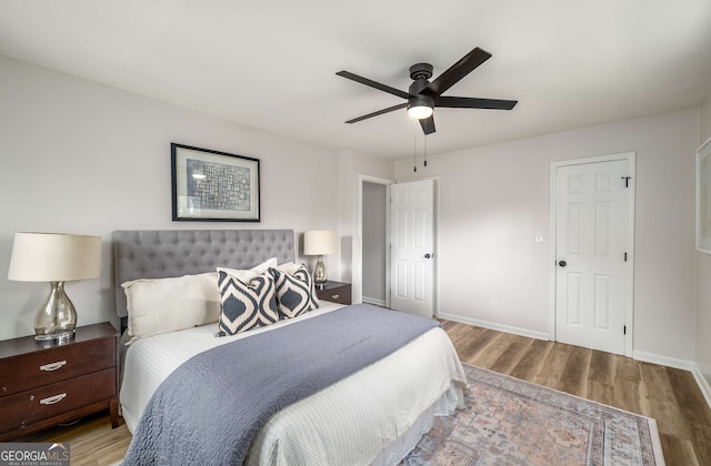 3069 Thrasher Cir, Decatur, GA 30032 - bedroom featuring wood finished floors and ceiling fan