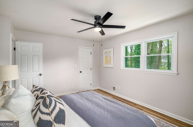 3069 Thrasher Cir, Decatur, GA 30032 - bedroom featuring wood finished floors and ceiling fan