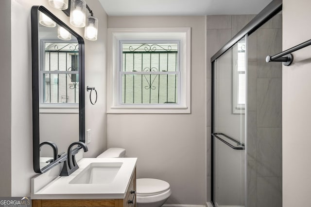 3069 Thrasher Cir, Decatur, GA 30032 - full bath featuring vanity, a tile shower, and healthy amount of natural light
