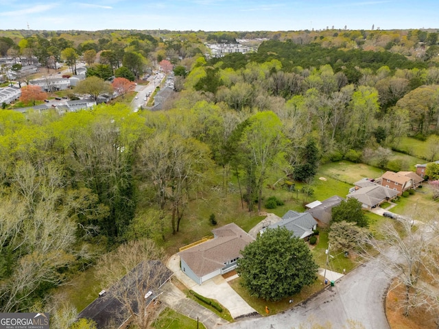 3069 Thrasher Cir, Decatur, GA 30032 - aerial view of property's location featuring a forest and nearby suburban area