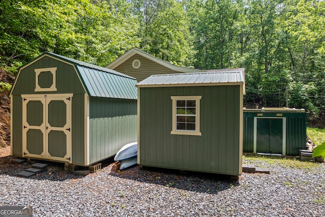 104 Nugget Ln, Ellijay, GA 30540 - view of shed with a wooded view