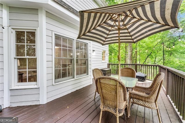 5055 Hamptons Club Dr, Alpharetta, GA 30004 - deck featuring outdoor dining area