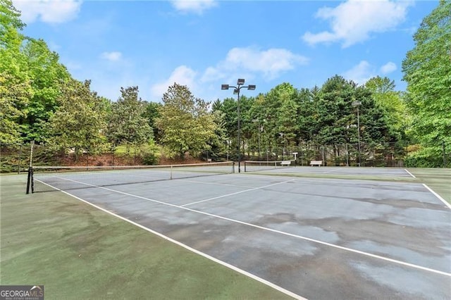 5055 Hamptons Club Dr, Alpharetta, GA 30004 - view of tennis court featuring community basketball court