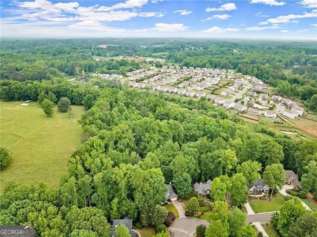 5055 Hamptons Club Dr, Alpharetta, GA 30004 - aerial perspective of suburban area featuring a heavily wooded area