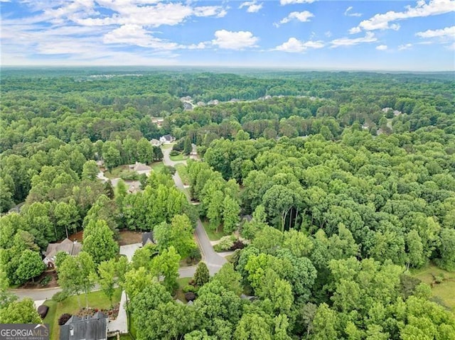 5055 Hamptons Club Dr, Alpharetta, GA 30004 - aerial view of property and surrounding area with a heavily wooded area
