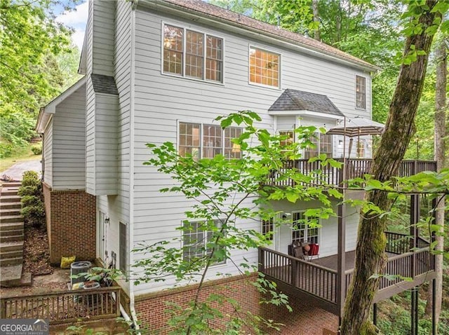 5055 Hamptons Club Dr, Alpharetta, GA 30004 - back of house featuring a deck