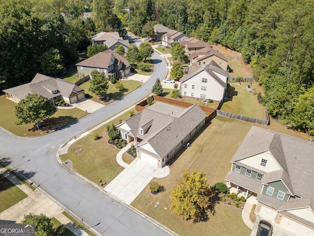 bird's eye view with a residential view