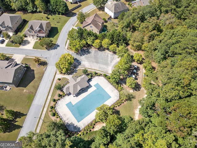 aerial view featuring a residential view