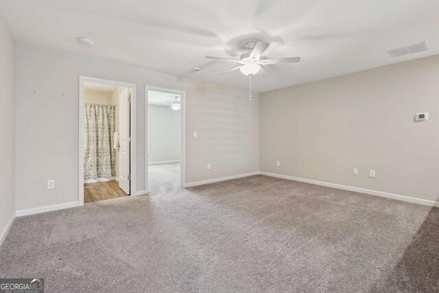 67 Narrowleaf Ln, Dallas, GA 30157 - carpeted empty room featuring baseboards, ceiling fan, and visible vents