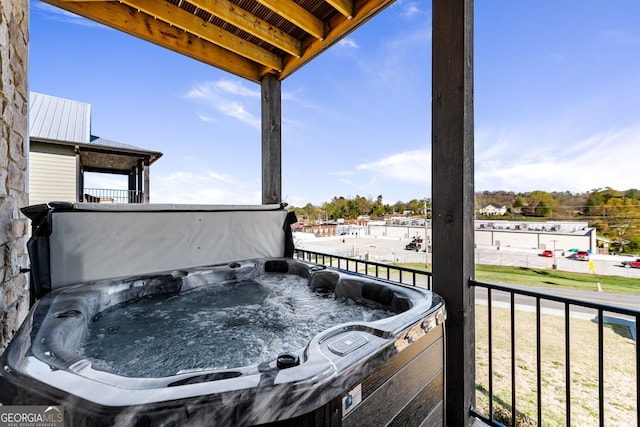 24 Harrison Ln, Blue Ridge, GA 30513 - exterior space with a hot tub