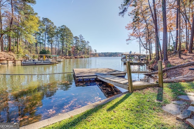 667 Cardinal Dr, Monticello, GA 31064 - view of dock featuring a water view