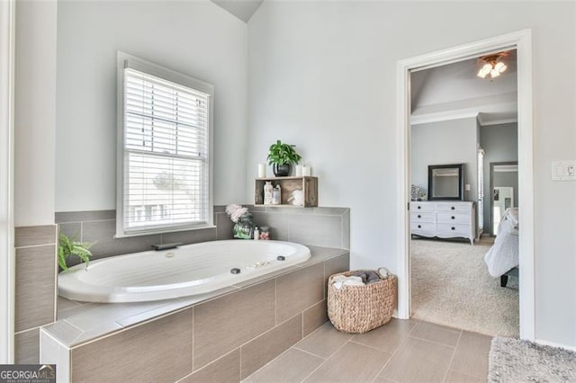 5753 Porch Swing Pl, Hoschton, GA 30548 - full bath with a bath, ensuite bath, healthy amount of natural light, and tile patterned flooring