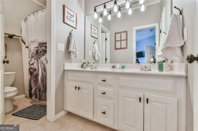 5753 Porch Swing Pl, Hoschton, GA 30548 - bathroom with double vanity and tile patterned flooring