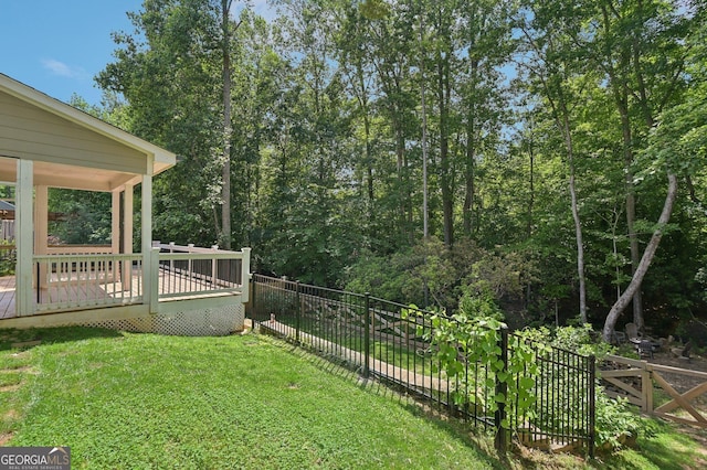 557 Winder Trl, Canton, GA 30114 - view of yard featuring a wooden deck