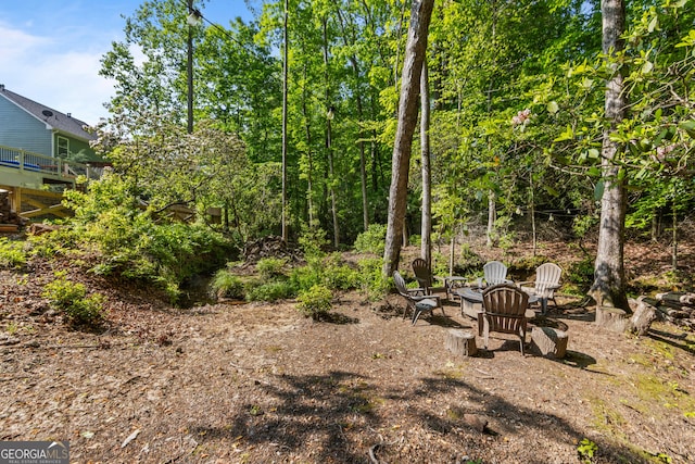 557 Winder Trl, Canton, GA 30114 - view of yard featuring an outdoor fire pit