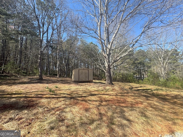247 Hidden Valley Dr, Alto, GA 30510 - view of yard with a storage unit and an outdoor structure