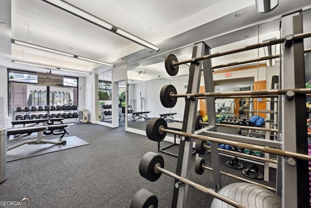 view of gym