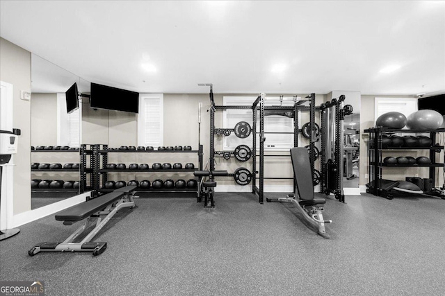 view of exercise room