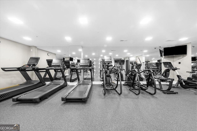 view of exercise room