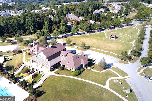 aerial view featuring a residential view