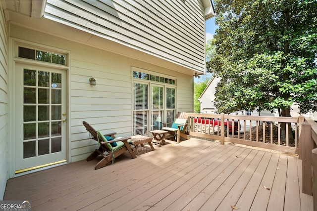 view of wooden terrace