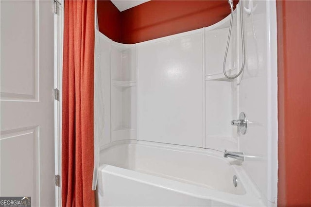 full bathroom featuring bathtub / shower combination