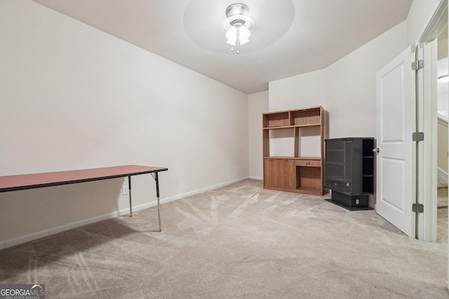 2220 Stirling Bridge Rd, Cumming, GA 30041 - unfurnished office featuring baseboards, a ceiling fan, and light carpet