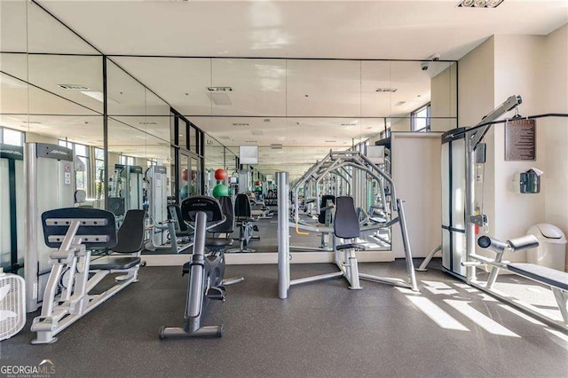view of gym
