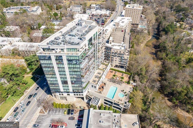 2277 Peachtree Rd NE Unit 608, Atlanta, GA 30309 - aerial view of a pool