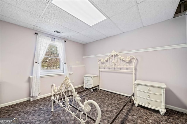 3795 Duckcove Way, Cumming, GA 30041 - carpeted bedroom featuring a paneled ceiling and baseboards