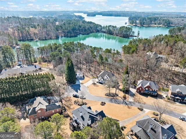 3795 Duckcove Way, Cumming, GA 30041 - aerial view of property's location featuring a nearby body of water and a heavily wooded area