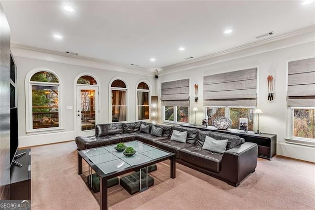 1109 Pine Grove Ave, Brookhaven, GA 30319 - living room with crown molding and recessed lighting