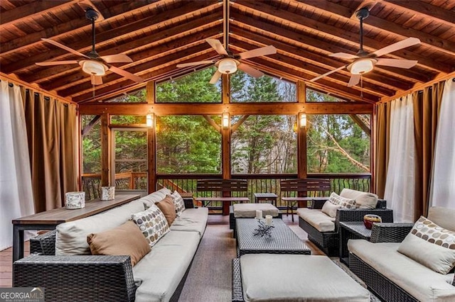1109 Pine Grove Ave, Brookhaven, GA 30319 - sunroom / solarium featuring ceiling fan