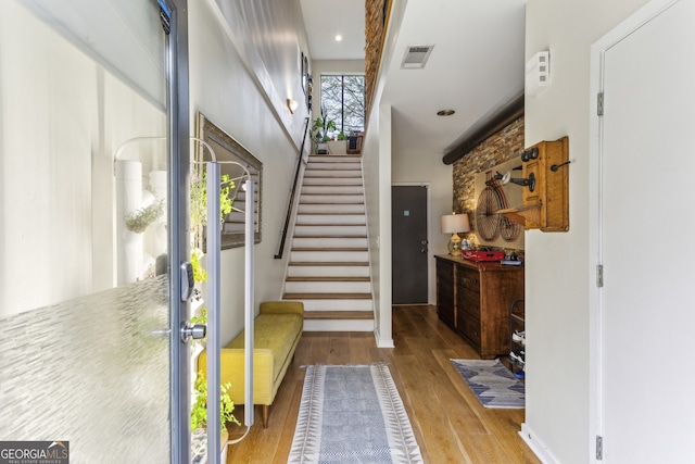 307 Cherokee Ave SE Unit 3, Atlanta, GA 30312 - foyer featuring wood finished floors and stairs