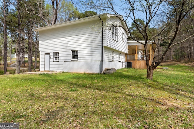 140 Elberta Dr, Newnan, GA 30265 - view of home's exterior with a yard and cooling unit
