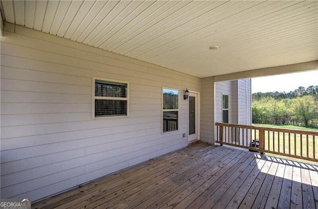 view of wooden deck