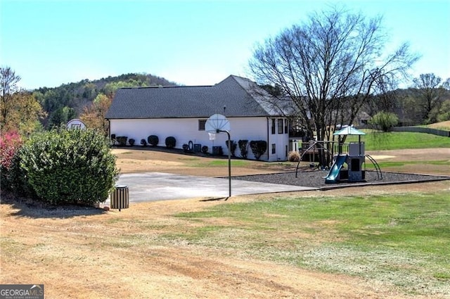 view of yard with playground community