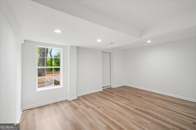 3951 Covered Bridge Rd SW, Smyrna, GA 30082 - unfurnished room with recessed lighting, light wood-type flooring, and baseboards