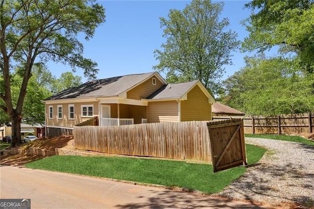 exterior space with fence