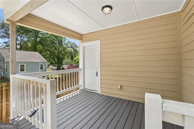 view of wooden deck