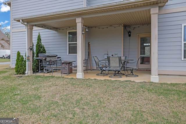 view of patio / terrace with area for grilling
