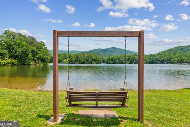 200 Villa Rd Unit 103, Jasper, GA 30143 - water view featuring a mountain backdrop and a forest