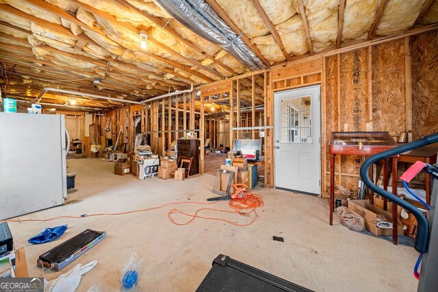 57 Sorghum Ct, Dallas, GA 30157 - unfinished basement with freestanding refrigerator