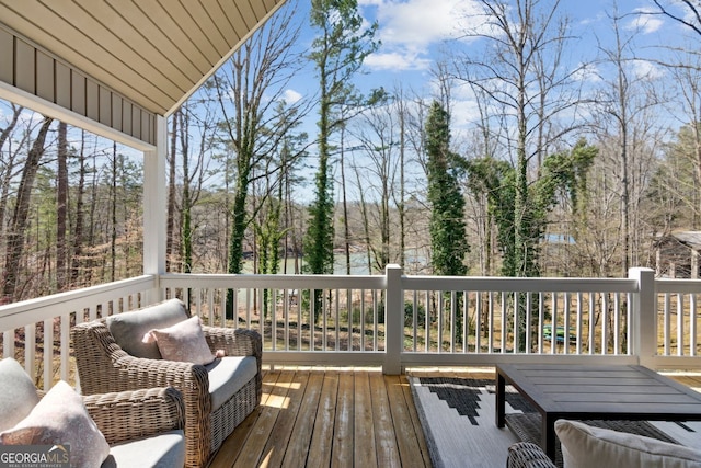 view of wooden deck