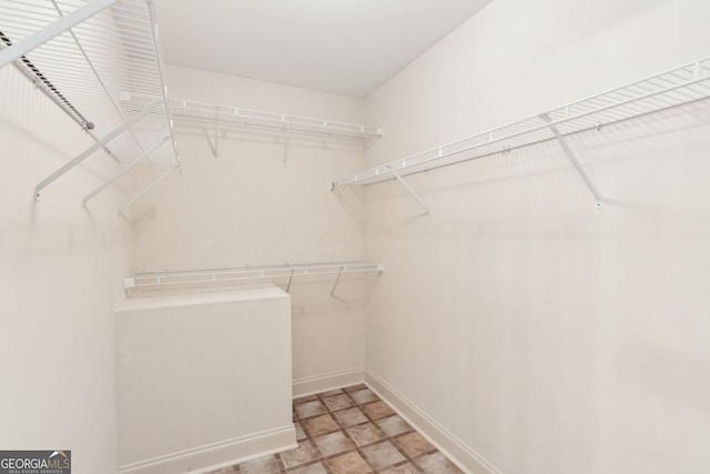 view of walk in closet