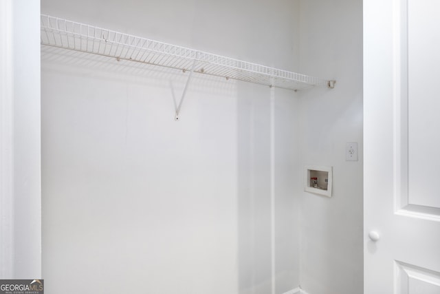 washroom featuring laundry area and hookup for a washing machine
