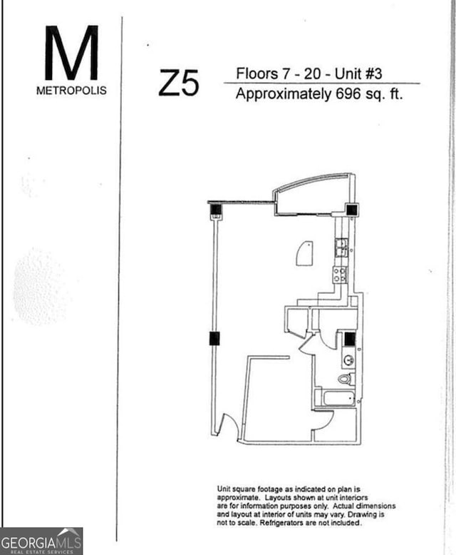 943 Peachtree St NE Unit 1003, Atlanta, GA 30309 - view of home floor plan