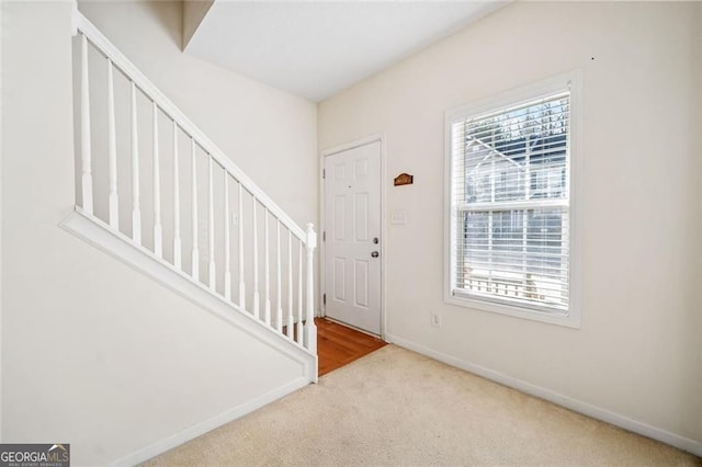 258 Venture Path, Hiram, GA 30141 - carpeted entrance foyer with stairway