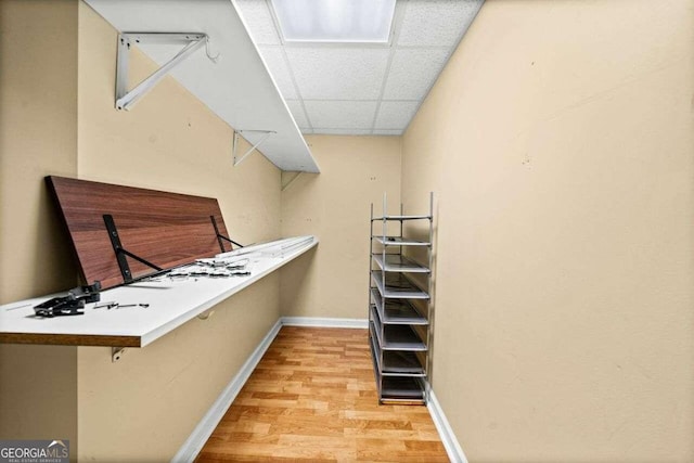 215 Collum St NW, Atlanta, GA 30314 - walk in closet with a drop ceiling and light wood-style floors